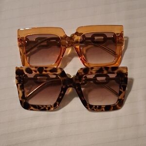 Stylish Tortoise and Amber Sunglasses Set